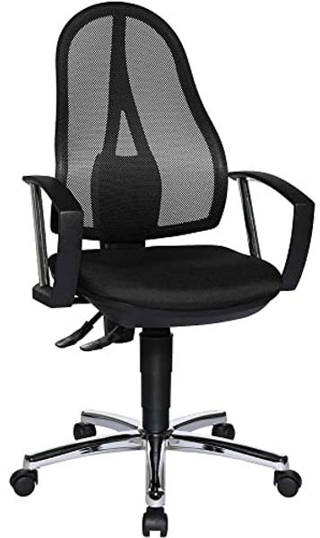 Topstar Open Point P Plus Bürodrehstuhl schwarz, Polyester/Kunststoff, Stahlfußkreuz,