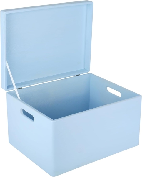 Creative Deco Holzkiste mit Deckel XXL groß 40x30x24 cm Erinnerungsbox Baby Holzbox, mit Griffen, Scharnieren