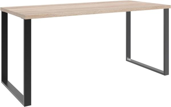 Schreibtisch >HOME DESK< in Eiche Sägerau Nachbildung - 159x75x70cm (BxHxT)