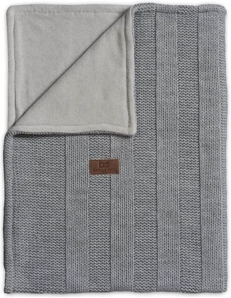 Baby's Only 151122 Kinderdecke Strickdecke Robust Rippe, 135x100 cm, Grau Bild 2