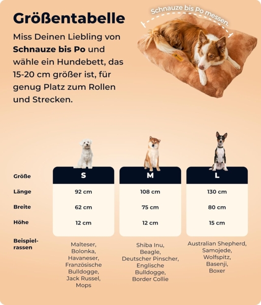Belune Tierbett Deluxe - Flauschiges Kuschelbett Premium - waschbar, flauschiges Hundekissen, verschiedene Größen und Farben Bild 6