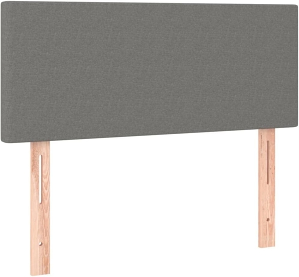 vidaXL Boxspringbett mit Matratze, Stoff, Dunkelgrau, 80x200 cm, H2 Bild 6