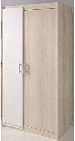 PARISOT 'Charly' Kleiderschrank Grau / Weiß 2 Türen B 85 cm