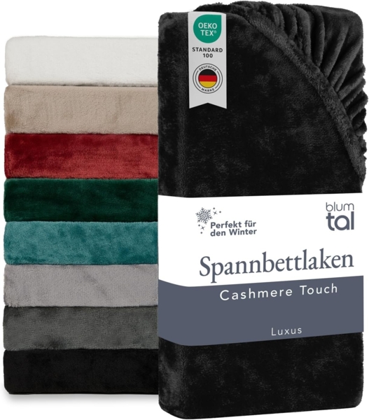 Blumtal Spannbettlaken Spannbettlaken Cashmere Touch - Oeko-TEX zert. Bettlaken, Winter - Plüsch Spannbettlaken aus Mikrofaser