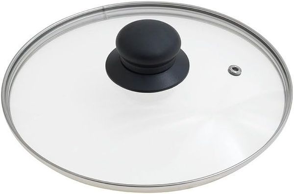 ORYX 5023410 – Glasdeckel für Pfanne, 20 cm, Edelstahl, transparenter Rand