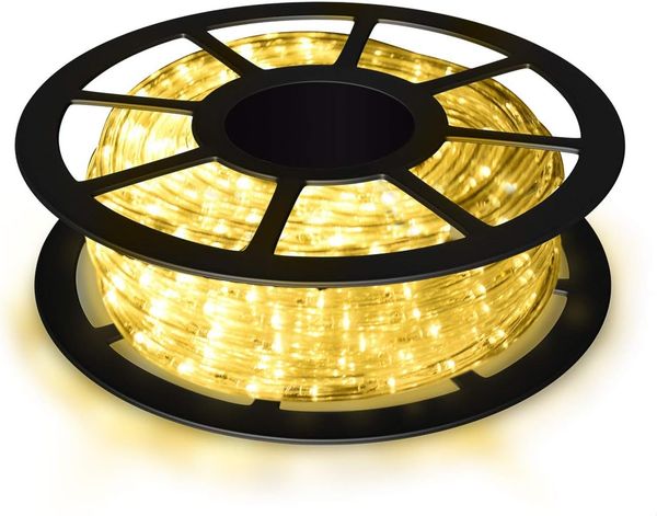 COSTWAY LED-Lichterschlauch 10M Lichterschlauch mit 360 LEDs