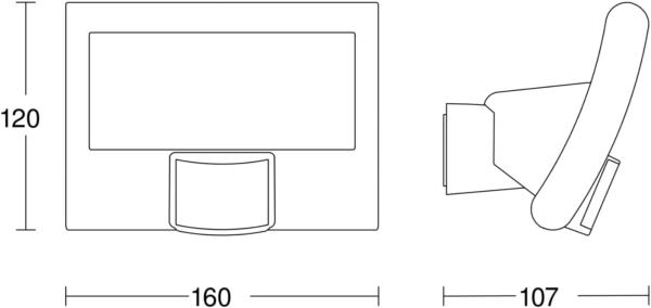 STEINEL Leuchten No. 012083 Aussenstrahler XLED Home Curved S weiss Bild 3