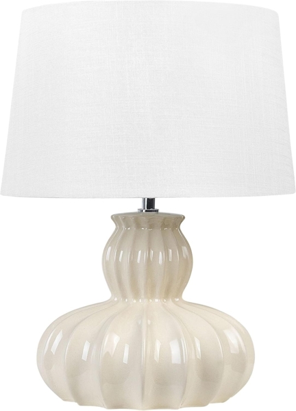 Tischleuchte MALABUKA Keramik Beige