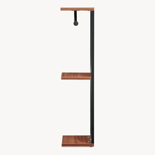 Toilettenpapierhalter Trond 76x18x18 cm Schwarz/Walnussoptik [en. casa] Bild 7