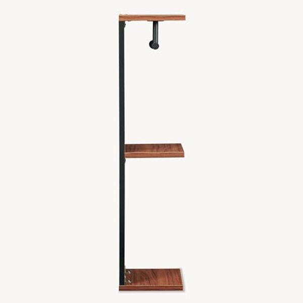 Toilettenpapierhalter Trond 76x18x18 cm Schwarz/Walnussoptik [en. casa] Bild 6