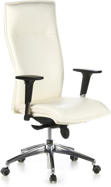 hjh OFFICE Luxus Chefsessel MURANO 20 Leder Cremeweiß