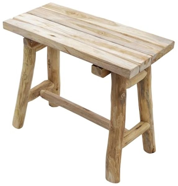 Spetebo Blumenhocker Teakholz Blumenhocker natur rechteckig - 43 x 38 cm (Anzahl, 1 St, Stück), Lieferung erfolgt fertig montiert