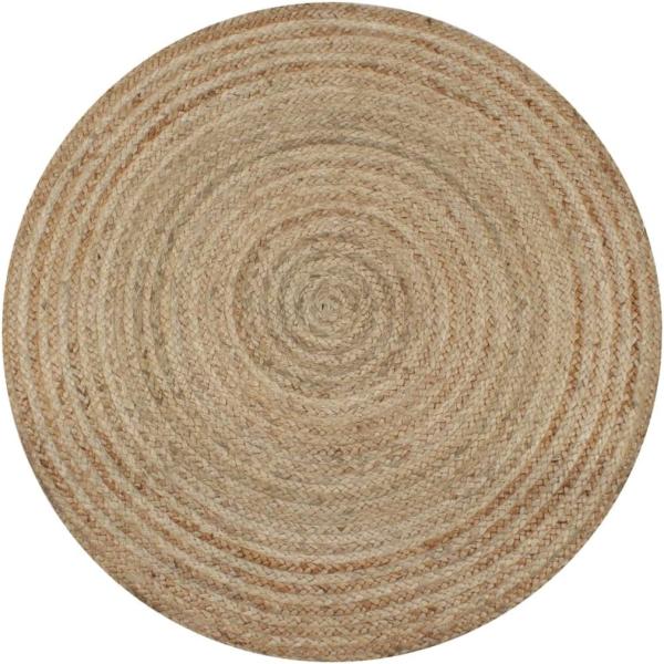 vidaXL Teppich Jute Geflochten 90 cm Rund 245336