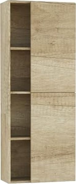 Baikal Badezimmerschrank im Set, Mehrzweck-Basis, halboffene Säule mit 2 hängenden Türen, FSC-Zertifiziert, Verschiedene Ausführungen, Möbel-Set.