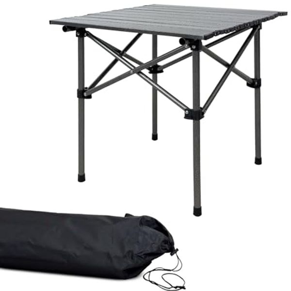 Grafner Campingtisch Campingtisch klappbar 53,5x50x50cm inkl. Transporttasche schwarz (2-St), 53,5x50x50cm, Carbon-Stahl