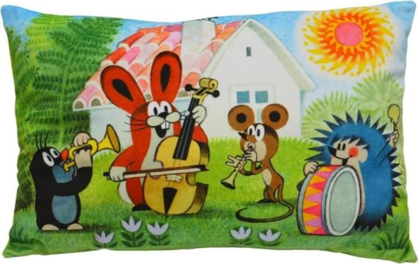 Kissen der kleine Maulwurf, Motiv Band, 45x30cm - Kinderkissen