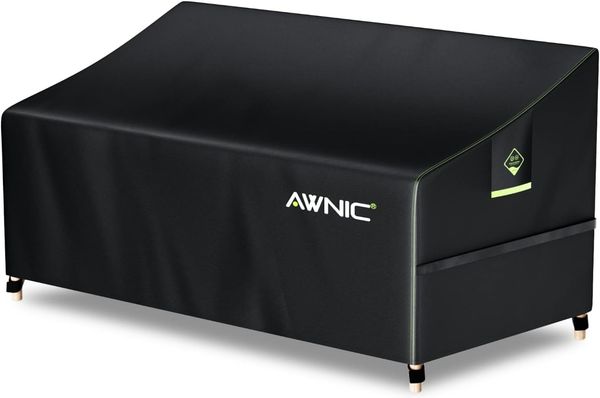 Awnic Abdeckung für 2 Sitzer Lounge Sofa Outdoor Rattansofa Abdeckung Schutzhülle für Gartensofa Wasserdicht 420D Polyester 160 x 85 x 61/71cm