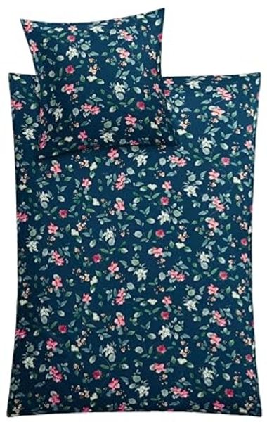 Kleine Wolke Bettwäsche Kleine Wolke Bettwäsche FLORINA Mako-Satin BL 135x200 cm blau