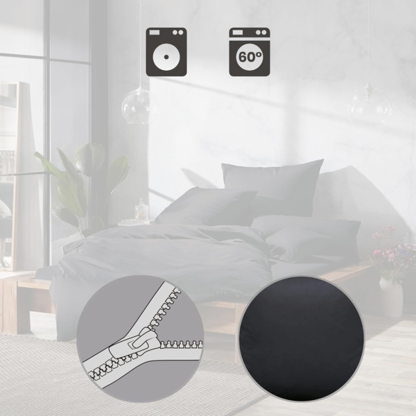 Erwin Müller Bettwäsche Bettwäsche "Landshut", Mako-Satin, 2 teilig, Uni Bild 5