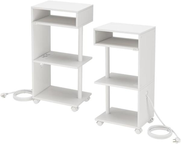 Vicco Nachttisch Barion Weiß 38 x 78 cm 2er Set