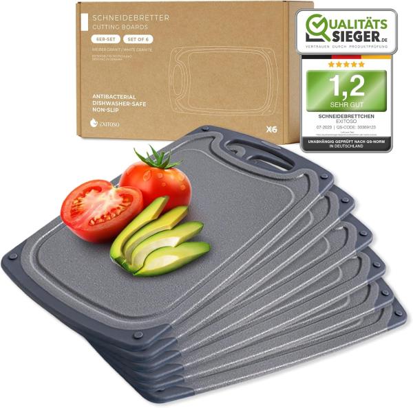 Exitoso Schneidebrett Exitoso Small Cutting Board Set, (6-St), ANTIBAKTERIELL