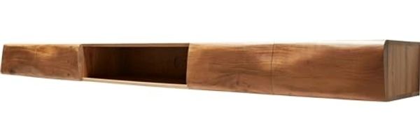 Lowboard New Live-Edge 240 cm Akazie Natur 4 Türen 1 Fach schwebend