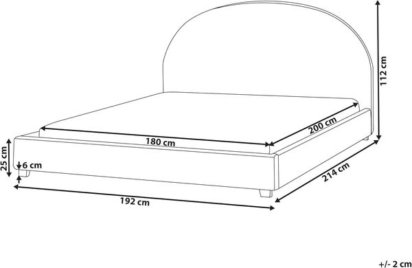Wasserbett Stoff VAUCLUSE 180 x 200 cm Cremeweiß Bild 3
