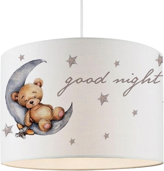 Kinder Hängeleuchte Rugby Weiß mit Planeten-Motiv [lux. pro] Bild 4