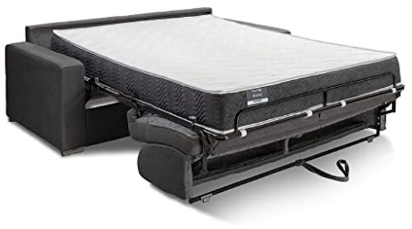 Vente-unique - CALITO Sofa Stoff Grau - B 223 cm94 cm x H 99 cm x L 194 cm Bild 2