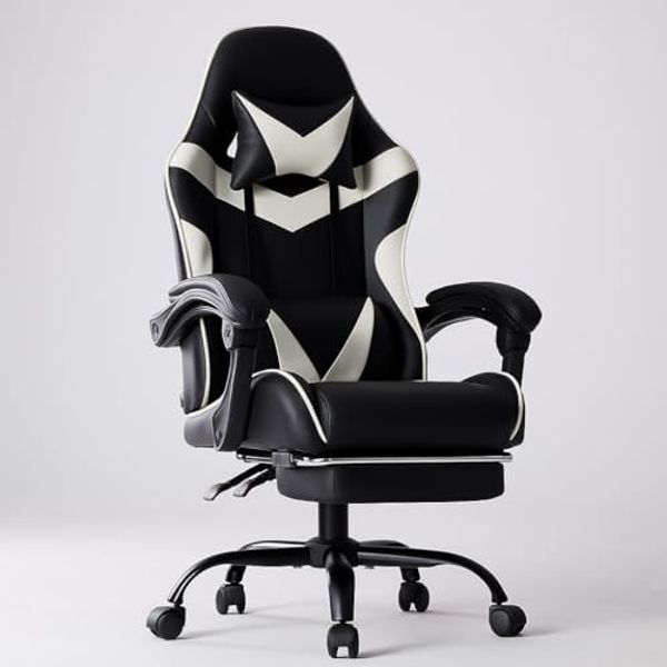 DUMOS Bürostuhl Ergonomischer höhenverstellbarer mit Lendenwirbelstütze und Armlehnen