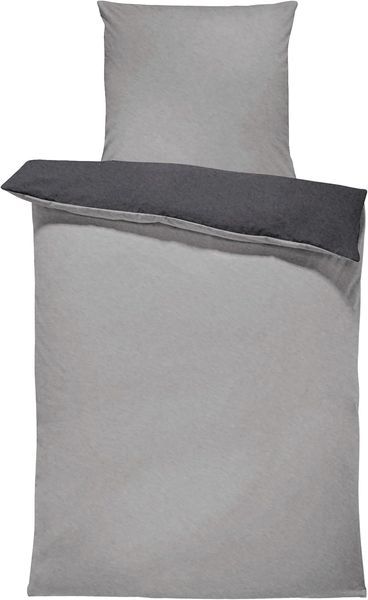One Home Bettwäsche Doubleface Unifarben, Fleece, 2 teilig, Wende modern, kuschelig flauschig warm weich Winter Normalgröße