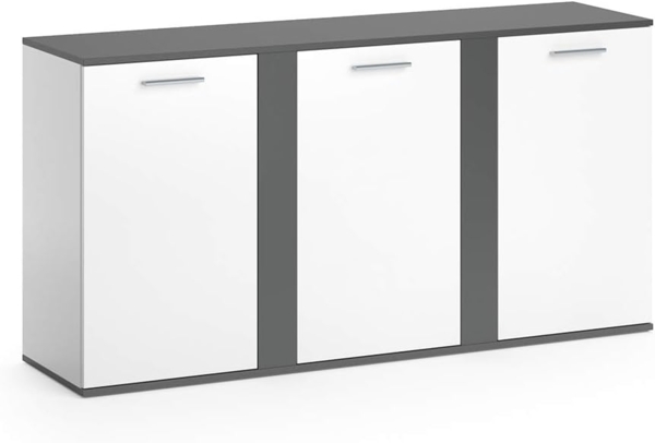Kommode Novelli Anthrazit 40 x 80 cm mit Türen Vicco