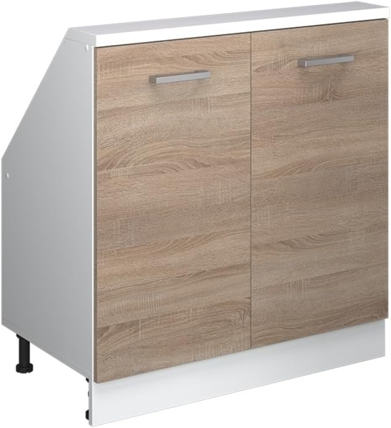 Dachschrägenschrank Rion Sonoma/Weiß mit 2 Türen Vicco