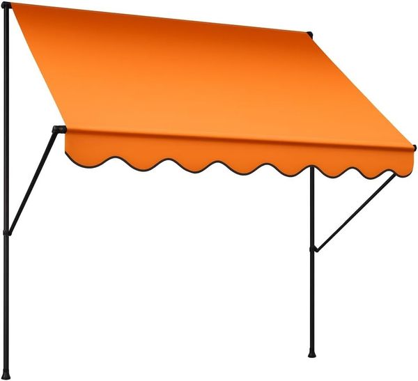 Angerer Klemmmarkise PE-Gewebe Uni, Orange, 250 cm