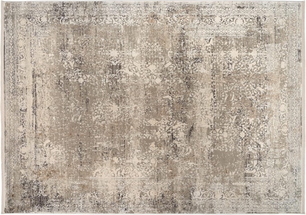 OCI DIE TEPPICHMARKE Teppich BESTSELLER CAVA, rechteckig, Höhe: 8 mm, Glanz Viskose, mit Fransen, Hoch Tief Struktur, Vintage, Wohnzimmer