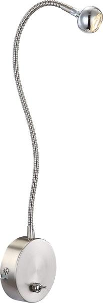 LED Wandlampe in nickel matt, satiniert Globo SERPENT 24109W