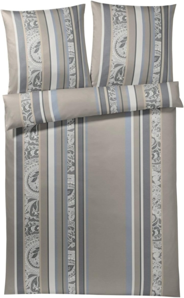 elegante Mako Jersey Bettwäsche Piano blau|135x200 cm + 80x80 cm