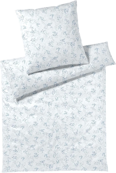 elegante Mako Jersey Bettwäsche Piano blau|135x200 cm + 80x80 cm