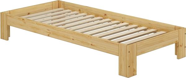 Futon, Einzel Bett 90 x 200 cm Kiefer massiv mit Rollrost, mit Matratze 60.67-09 M Bild 4