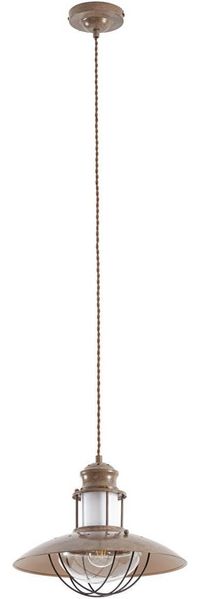 Lindby Hängeleuchte Louisanne, Metall, Braun IP20, 1 x 15 W LED