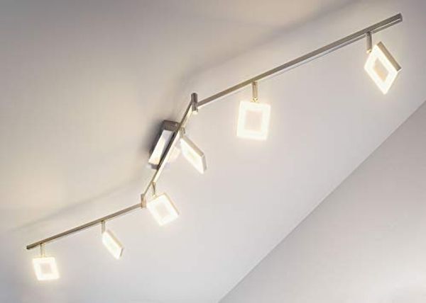 LED-Spot Real II / S80895506, Kunststoff, Metall, Silber, 178 x 8 x 21 cm