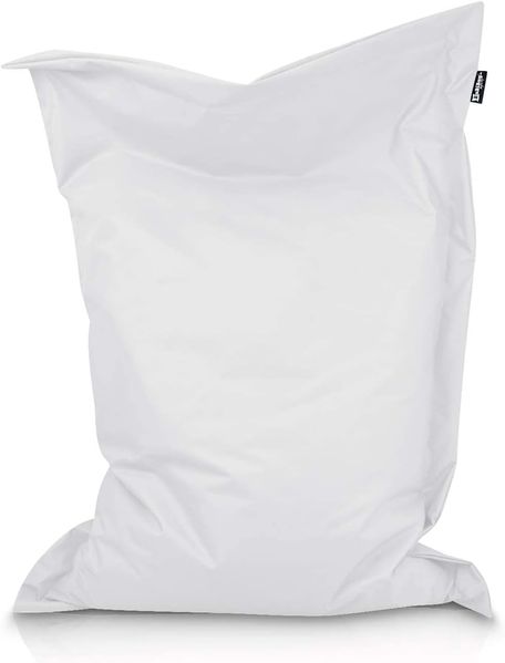 BuBiBag XXL Sitzsack, Outdoor Sitzsäcke für Kinder und Erwachsene, Bodenkissen Beanbag Fatboy wetterfest (Weiß 160x145 cm)