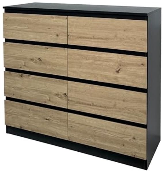 HTI-Living Kommode Kommode 8 grifflose Schubladen (Stück, 1 St, 1 Kommode), Sideboard