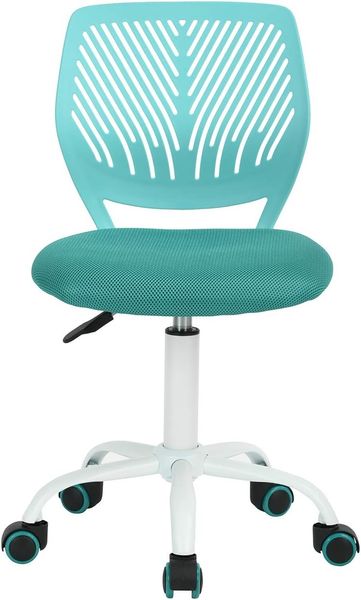 FurnitureR Kleiner Videospielstuhl, ergonomischer Schreibtischstuhl ohne Armlehnen, kompakter Drehstuhl mit Sitzhöhenverstellung und leisen Gummirädern, modernes Design für Gaming und Arbeiten