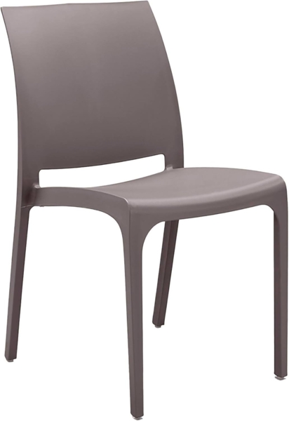 Dmora - Gartenstuhl Miranda, Gartensitz, Outdoor-Stuhl, Outdoor-Sessel, Made in Italy, 54x46 h80 cm, Taube Bild 3