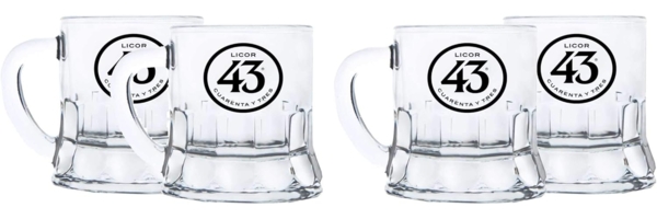 Licor 43 Minibeer Glas 4er Set Shotglas Pinnchen Likör Liquor 43er