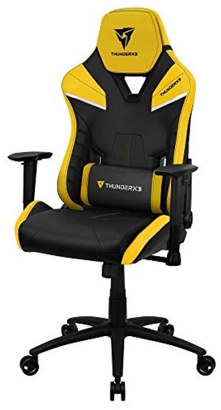 ThunderX3 TC5BY Ergonomischer Gaming-Stuhl, abnehmbare Kissen, Air Tech, gelb