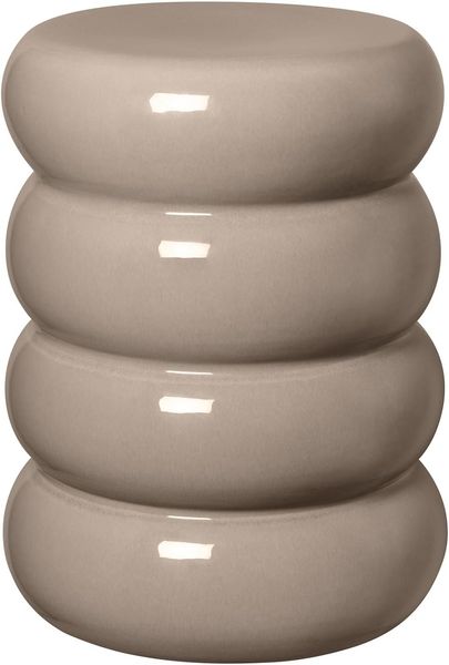 blomus Sitzhocker -TORU- Keramik-Hocker: Funktion als Sitzhocker oder Beistelltisch, Beistelltisch, Keramiksitz, Design Hocker, Glasur, Dekorativ, Vielseitig