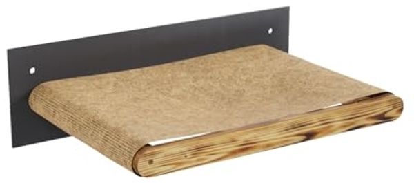 QLS Katzen-Kletterwand LOFT Wandmontage, Set Aus Metall pulverbeschichtet und Holz Geflammt 10 Teilig Bild 6
