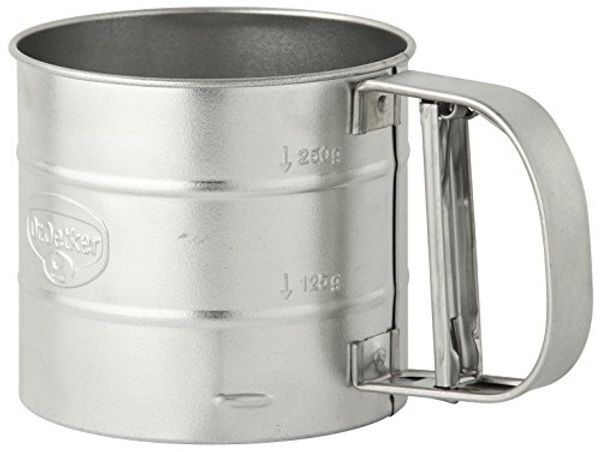 Dr. Oetker - Einhand Mehlsieb (2402) Küchen- Puderzucker- Sieb Ø10cm für 350g